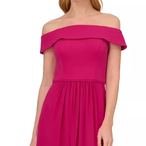 raspberry formal dress Faviana 11034 - Knotted V-Neck Satin Prom Gown 00 / Royal main image 0